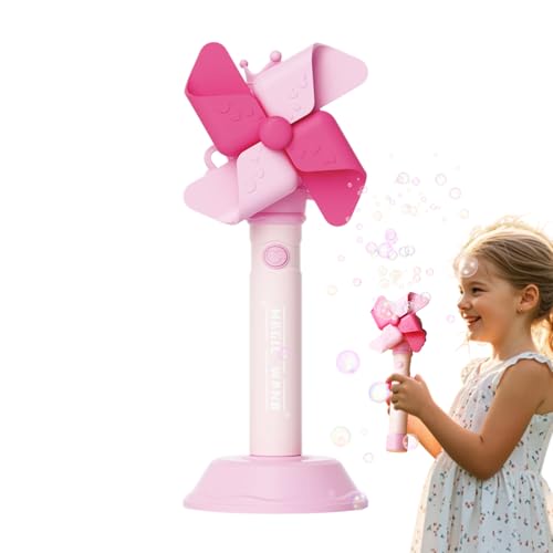 Dtaigou Kinder Seifenblasenmaschine,Musikalisches Spielzeug Mit Licht Für Kleinkinder | Interaktive Leucht-Windmühle Für Kindergeburtstage Gartenpartys Strandaktivitäten Mit 3 Geschwindigkeitsstufen von Dtaigou