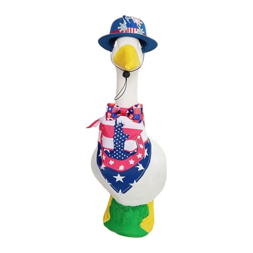 Dtaigou Kleidung für -Gänse, Gänse -Outfits - Patriotische Rasengänse Statue -Kleidung,Gartenation Accessoires für Patio Courtyard, Yard Statue Kleidung von Dtaigou