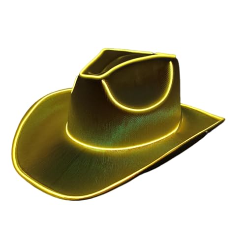 Dtaigou Leuchtende Neon-Glitzer-Hüte, leuchtende Cowboy-Mütze, LED-Cowboy-Hut, Cowgirl-Hut, leuchtende Hüte, für Männer und Frauen, Kostüm-Mütze Dtaigou Leuchtende Neon-Glitzer-Hüte, leuchtende Cowboy-Mütze, LED-Cowboy-Hut, Cowgirl-Hut, leuchtende Hüte, für Männer und Frauen, Kostüm-Mütze von Dtaigou