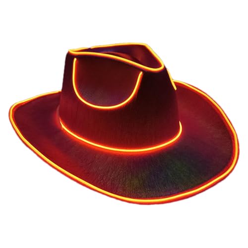 Dtaigou Leuchtende Neon-Glitzer-Hüte, leuchtende Cowboy-Mütze, LED-Cowboy-Hut, Cowgirl-Hut, leuchtende Hüte, für Männer und Frauen, Kostüm-Mütze Dtaigou Leuchtende Neon-Glitzer-Hüte, leuchtende Cowboy-Mütze, LED-Cowboy-Hut, Cowgirl-Hut, leuchtende Hüte, für Männer und Frauen, Kostüm-Mütze von Dtaigou
