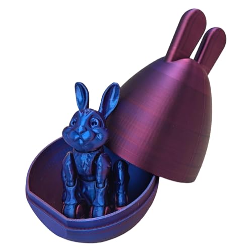 Dtaigou Ostern 3D-gedrucktes Spielzeug,Osterspielzeug im Ei, 3D-gedrucktes Eierspielzeug Kaninchen Flexibles Gelenk-Zappelspielzeug, Artikulierte Osterornamente aus Kristall, Heimdekoration für Dtaigou Ostern 3D-gedrucktes Spielzeug,Osterspielzeug im Ei, 3D-gedrucktes Eierspielzeug Kaninchen Flexibles Gelenk-Zappelspielzeug, Artikulierte Osterornamente aus Kristall, Heimdekoration für von Dtaigou
