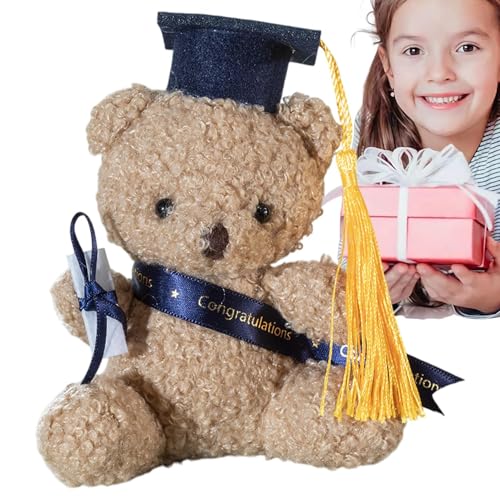Dtaigou Plüschbär Mit Abschlusshut, Bachelor, Abschluss-Souvenir, Tier-Tischdeko Für Kindergarten Und Schule von Dtaigou
