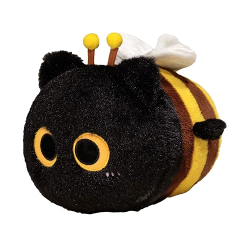 Dtaigou Plüschtiere,Katze Biene Kuscheltier - 26 cm Weiche Puppen Kissen Für Kinder Mädchen Schlafzimmer Auto Deko Geburtstag Valentinstag von Dtaigou