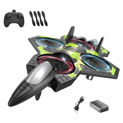 Dtaigou RC Flugzeuge Für Kinder - RC Flugzeuge & Fernsteuerbare Flugobjekte - 2.4Ghz Kunstflug Rollen Kampfflugzeug Outdoor Spielzeug Für Erwachsene Jugendliche Anfänger von Dtaigou