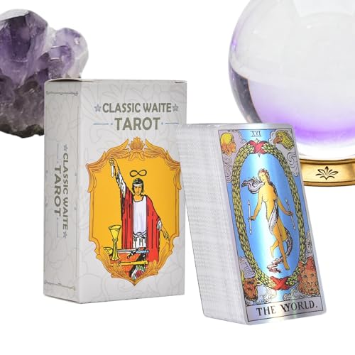 Dtaigou Tarotkarten | 78 Blatt Wahrsagekarten - Orakel Spielzeug für Männer Familie Jugend Reise Bar Party Heimrituale Soziale Events von Dtaigou