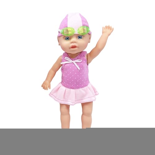 Dtaigou Wasser Baby Puppe - Badezeit Baby Puppe,Schwimmende Figur Batteriebetriebenes Badewannenspielzeug Für Mädchen Pool Outdoor Reise Indoor von Dtaigou