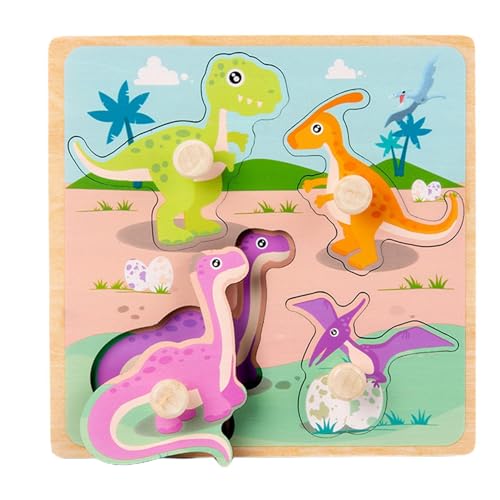 Holzsteckpuzzles für Kinder,Holzsteckpuzzles | Formpassendes Montessori-Puzzle,Formsortierspielzeug für Vorschulkinder, Holzformbrett-Puzzles – Farb- und Formensortierer für Kinder von Dtaigou