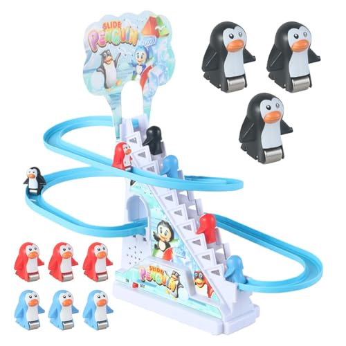 Pinguin-Rutschspielzeug, Tierkletter-Treppenspielzeug, elektrische Montageschienenrutsche, Achterbahn mit Musik und LED-Pinguinrutsche, Pinguin-Rennstreckenspielzeug Pinguin-Rutschspielzeug, Tierkletter-Treppenspielzeug, elektrische Montageschienenrutsche, Achterbahn mit Musik und LED-Pinguinrutsche, Pinguin-Rennstreckenspielzeug von Dtaigou