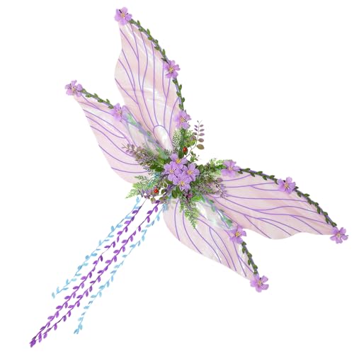 Schmetterlingsflügel mit 3D - und Blättern , Feenflügel Kinder, Dress -up -Requisiten, Kostümzubehör für Mädchen Frauen Fantasy -Konvention Ereignisbühne Auftritt von Dtaigou