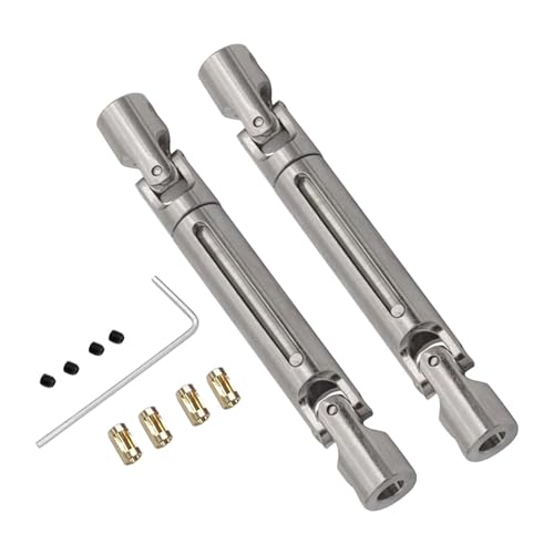 Dualoai 2 Stücke RC Auto Antriebswelle CVD Getriebe Joint 69mm 93mm Teilweise Langlebig 1/12 Metall Antriebswellen Universal Antriebswelle für MN82, Silber Dualoai 2 Stücke RC Auto Antriebswelle CVD Getriebe Joint 69mm 93mm Teilweise Langlebig 1/12 Metall Antriebswellen Universal Antriebswelle für MN82, Silber von Dualoai