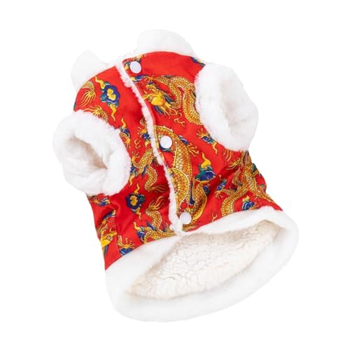 Dualoai Hunde-Tang-Anzug, Neujahr, Hunde-Drachen-Robe, Kostüm, Knoten, Knöpfe, Hundekleidung für Hunde, XL Dualoai Hunde-Tang-Anzug, Neujahr, Hunde-Drachen-Robe, Kostüm, Knoten, Knöpfe, Hundekleidung für Hunde, XL von Dualoai