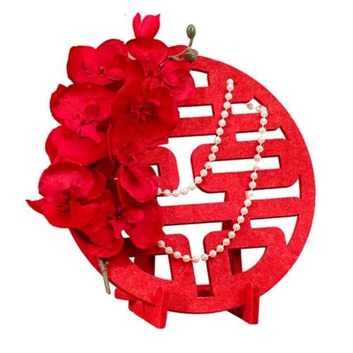 Dualoai Klassische Hochzeit Xi Chinesisches Schriftzeichen Rotes Hochzeitsornament Elegante Verzierung, Stil C von Dualoai