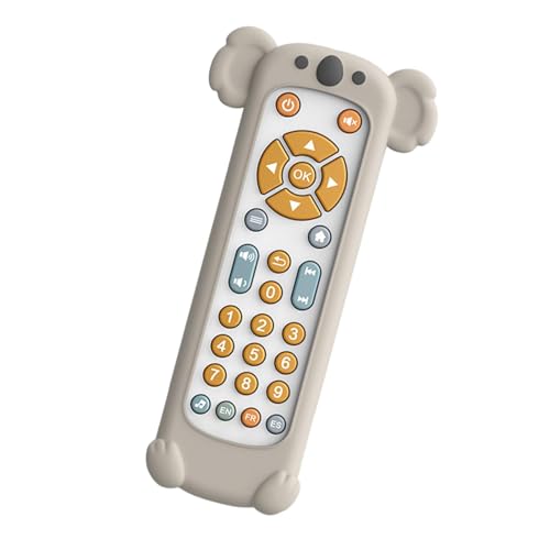 Dualoai Musik TV Fernbedienung Fernbedienung Telefon Pretend Spielset Remote Kid Infant Baby Spielzeug, Weißer und Koala-Koffer von Dualoai