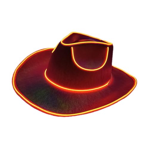 Cowboy Hut Für Damen Herren - LED-Hut, LED-Krempe Glitzernd M-etallic Hut, Blinkende L-ichter Leuchtende Hüte, Für Hochzeit Abschlussball Geburtstag Party Halloween Cosplay Kostüm Kostümzubehör Cowboy Hut Für Damen Herren - LED-Hut, LED-Krempe Glitzernd M-etallic Hut, Blinkende L-ichter Leuchtende Hüte, Für Hochzeit Abschlussball Geburtstag Party Halloween Cosplay Kostüm Kostümzubehör von Dubbulon