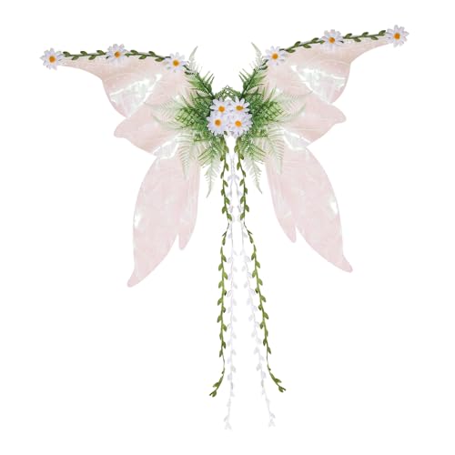 Dubbulon Feenflügel für Mädchen | Glitzerflügel Kostümzubehör - Für Halloween Fasching Weihnachten Bühnenauftritte Cosplay Dubbulon Feenflügel für Mädchen | Glitzerflügel Kostümzubehör - Für Halloween Fasching Weihnachten Bühnenauftritte Cosplay von Dubbulon