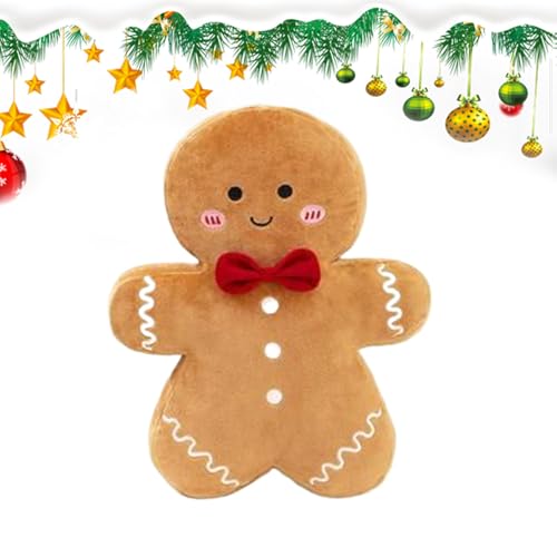 Dubbulon Gingerbread Plüsch | Weihnachts Lebkuchenkissen,35cm Weiche Kuschelkissen Für Festliche Deko Wohnzimmer Schlafzimmer Kinderzimmer Dubbulon Gingerbread Plüsch | Weihnachts Lebkuchenkissen,35cm Weiche Kuschelkissen Für Festliche Deko Wohnzimmer Schlafzimmer Kinderzimmer von Dubbulon