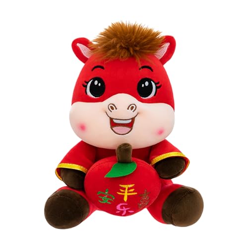 Dubbulon Plüsch| Plüschtier Chinesisches Neujahrs,Gott des Reichtums 2026 Maskottchen Frieden Cartoon Figur Für Student Familie Erwachsene Kind Freund Wohnzimmer von Dubbulon