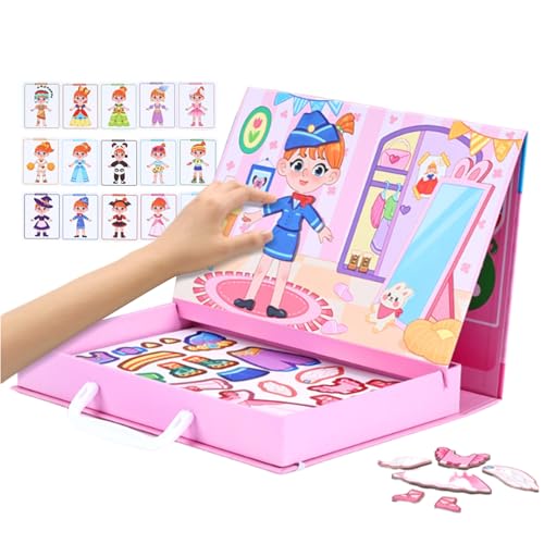 Magnetisches Puzzle | Doppelseitiges Rollenspiel Spiel,Gesichter Gestalten Puzzle - Für Kinder Mädchen Teens Familie Schule Zuhause Unterricht von Dubbulon