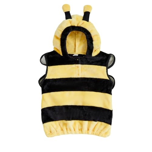 Dubute Bienenkostüm für Kinder, mit Kapuze, flauschiges Hummel-Kostüm, Halloween-Outfit (gelb, 3–4 Jahre) von Dubute