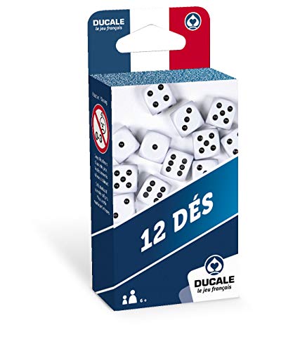 Ducale, das französische Spiel – 12 Stück 18 mm Würfel Reise-Spiel 130010723 von Ducale, le jeu français