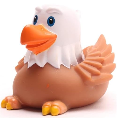 Adler Badeente - inkl. Gummienten-Schlüsselanhänger im Set I L9cm I Quietscheente I Geschenk für Tierfreunde von Duckshop