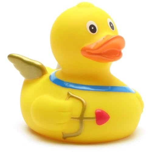 Badeente Amor I Quietscheente I Duckshop I L: 8 cm I inkl. Badeenten-Schlüsselanhänger im Set von Duckshop