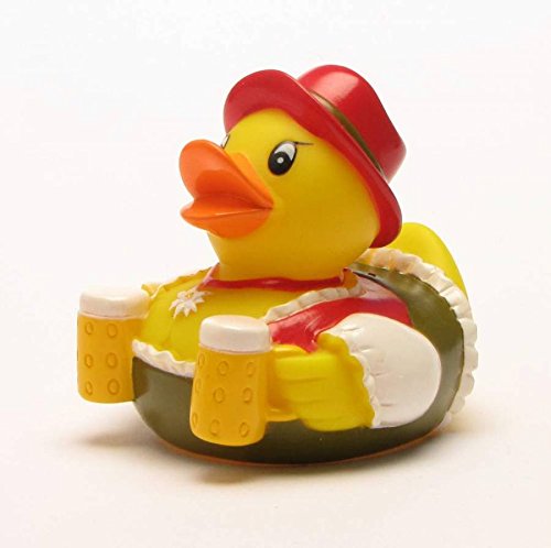 Badeente Bayern I Quietscheente I Duckshop I L: 8 cm (Badeente Dirndl) von Duckshop