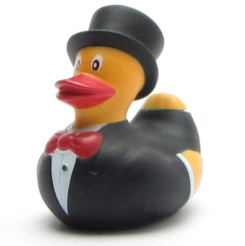 Badeente Bräutigam I Quietscheentchen I L: 6 cm I Hochzeit von Duckshop