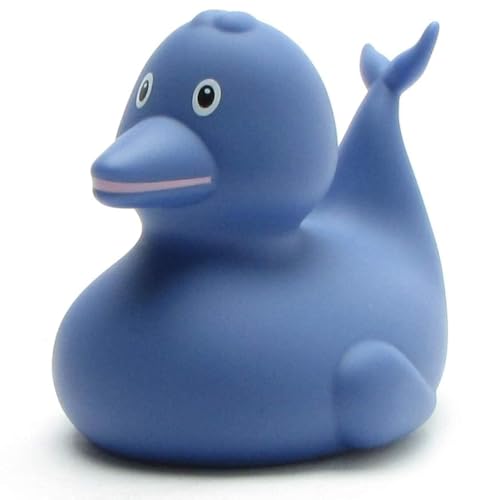 Badeente Delfin I QuietscheentchenI L: 9,5 cm I inkl. Badeenten-Schlüsselanhänger im Set von Duckshop