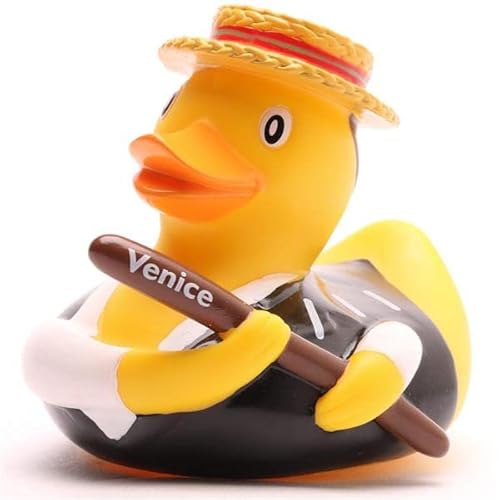 Badeente Gondolier Veniece I Quietscheentchen I L: 10 cm I Venedig von Duckshop