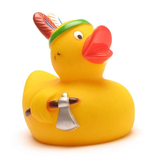 Badeente Indianer I Quietscheente I Duckshop I L: 8 cm I inkl. Badeenten-Schlüsselanhänger im Set Badeente Indianer I Quietscheente I Duckshop I L: 8 cm I inkl. Badeenten-Schlüsselanhänger im Set von Duckshop
