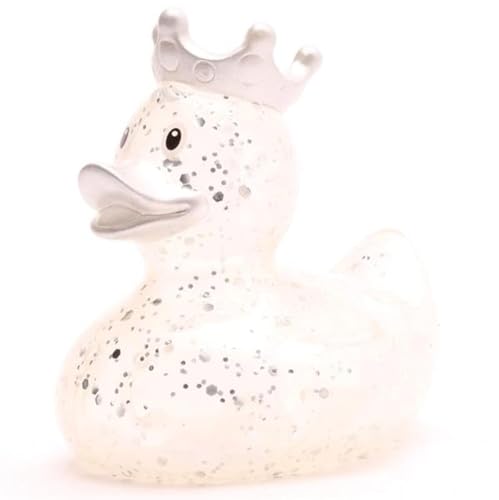 Badeente König Glitzer Silber - inkl. Gummienten-Schlüsselanhänger im Set, Quietscheente, königlich, Royals, Glitzer und Glamour, Badeente König Glitzer Silber - inkl. Gummienten-Schlüsselanhänger im Set, Quietscheente, königlich, Royals, Glitzer und Glamour, von Duckshop