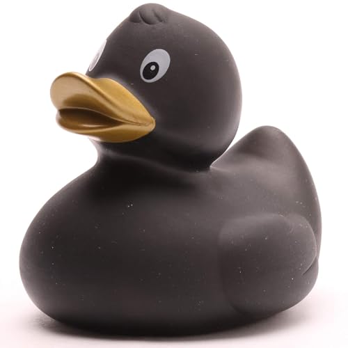 Badeente L: 8 cm - viele Farben (Schwarz/Gold) von Duckshop