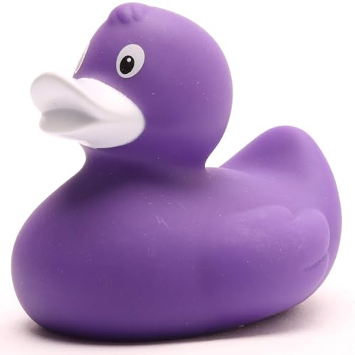 Badeente L: 8 cm - viele Farben (lila/Weiss) von Duckshop