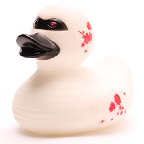 Badeente Mumie I Quietscheentchen I L: 9 cm I inkl. Badeenten-Schlüsselanhänger im Set von Duckshop