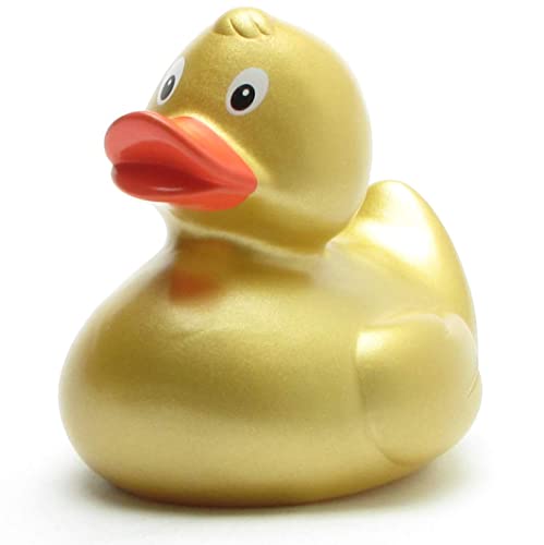 Badeente Ursula Gold I Quietscheentchen I L: 11 cm von Duckshop