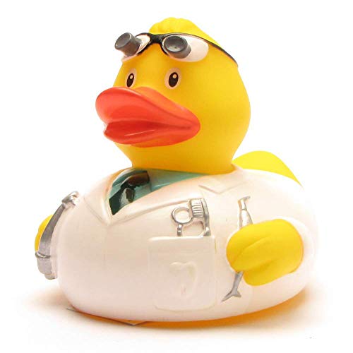 Duckshop I Badeente Zahnarzt I Quietscheente I L: 8 cm I inkl. Quietscheentchen -Schlüsselanhänger im Set I Geschenk Mediziner I Geschenk Dentist Duckshop I Badeente Zahnarzt I Quietscheente I L: 8 cm I inkl. Quietscheentchen -Schlüsselanhänger im Set I Geschenk Mediziner I Geschenk Dentist von Duckshop