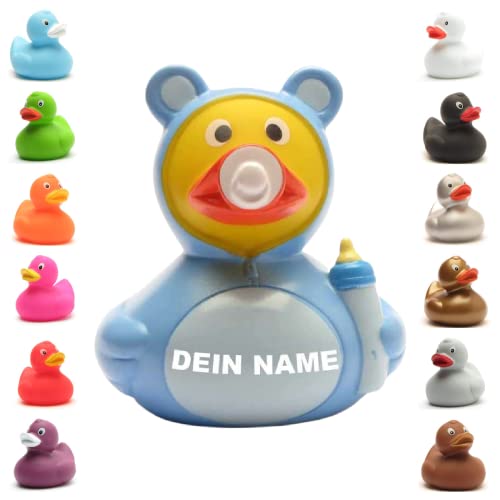 Badeente - personalisierbar (Baby Junge Ente) von Duckshop