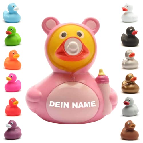 Badeente - personalisierbar (Baby Mädchen Ente) von Duckshop