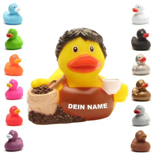 Badeente - personalisierbar (Barista Ente) von Duckshop