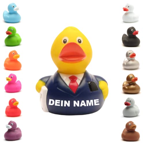Badeente - personalisierbar (Business Mann Ente) von Duckshop
