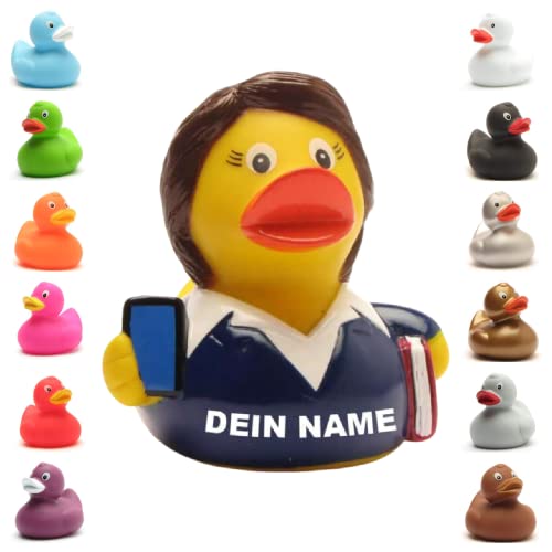 Badeente - personalisierbar (Business Woman Ente) von Duckshop
