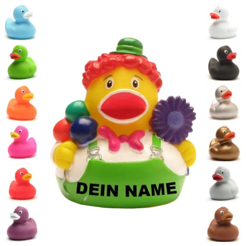 Badeente - personalisierbar (Clown Ente) von Duckshop