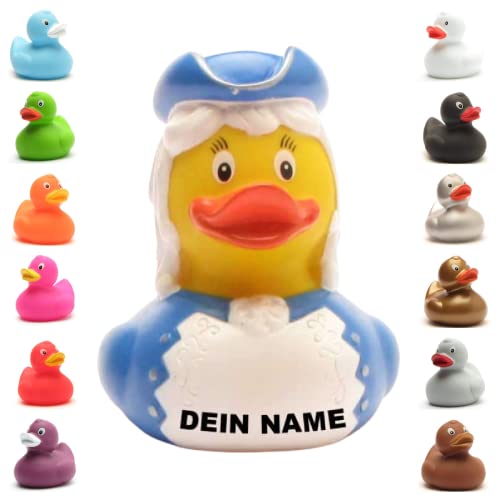 Badeente - personalisierbar (Funkenmariechen blau Ente) von Duckshop