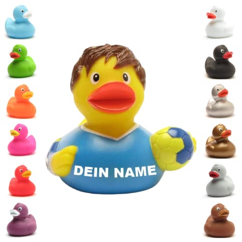 Badeente - personalisierbar (Handball Ente) von Duckshop