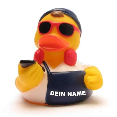 Badeente - personalisierbar (Hipster Ente) von Duckshop