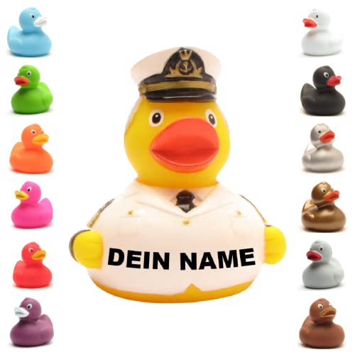 Badeente - personalisierbar (Kapitän Ente) von Duckshop