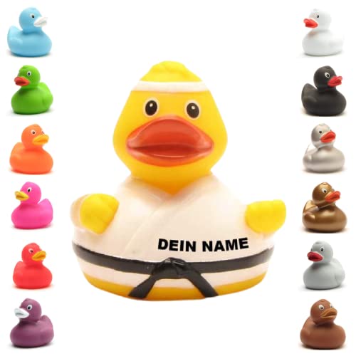 Badeente - personalisierbar (Karate Ente) von Duckshop