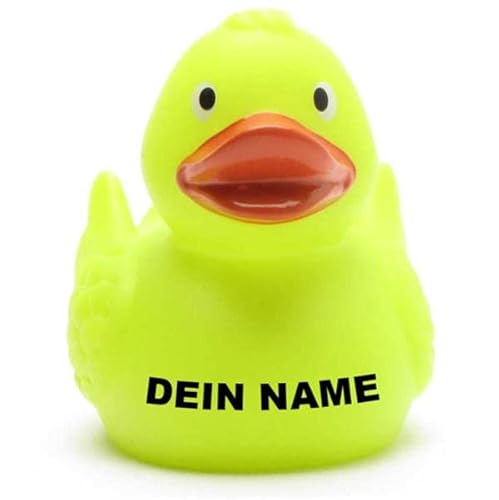 Badeente - personalisierbar (Magic Ente mit UV-Farbwechsel gelb zu grün) von Duckshop