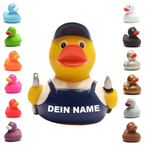 Badeente - personalisierbar (Mechaniker Ente) von Duckshop